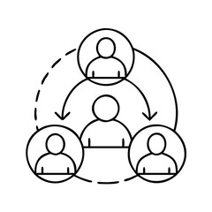 community icon, community line art - simple line art of community, perfect for community logos and icons