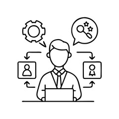 consultant icon, consultant line art - simple line art of consultant, perfect for consultant logos and icons