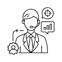 consultant icon, consultant line art - simple line art of consultant, perfect for consultant logos and icons