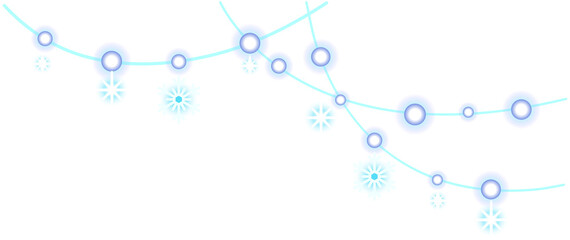 Christmas Hanging String Lights Shiny Snowflake
