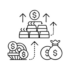 diversification icon, diversification line art - simple line art of diversification, perfect for diversification logos and icons