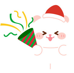 Christmas White Bear-White Bear happily celebrates Christmas