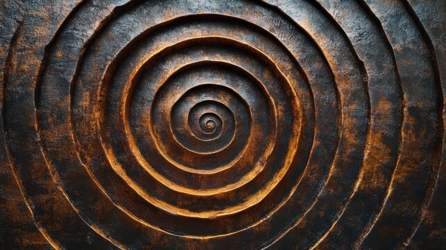 A series of concentric circles illustrating the repetitive thoughts of rumination 