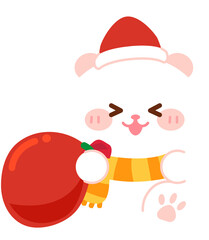 Christmas White Bear-White Bear Gift Bag