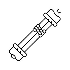 dog chew stick icon, dog chew stick line art - simple line art of dog chew stick, perfect for dog chew stick logos and icons