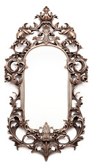 antique gold frame isolated on white golden frame antique vintage with ornament isolated