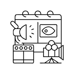 hybrid event icon, hybrid event line art - simple line art of hybrid event, perfect for hybrid event logos and icons
