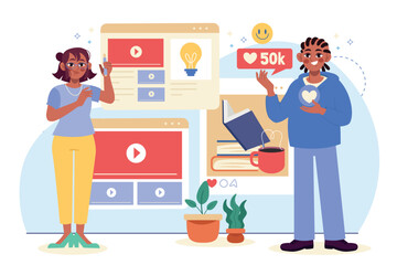 Modern Flat Blogger Background Design