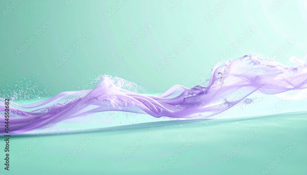 Poster fluid motion of purple waves abstract background digital art smooth environment artistic view concep