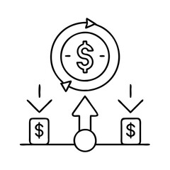 leverage icon, leverage line art - simple line art of leverage, perfect for leverage logos and icons