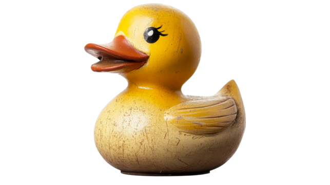 Yellow Duck, Cute, Isolated, cut out transparent