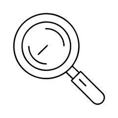 magnifying glass icon, magnifying glass line art - simple line art of magnifying glass, perfect for magnifying glass logos and icons