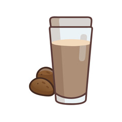  Creamy Chocolate Almond Milk in a Glass