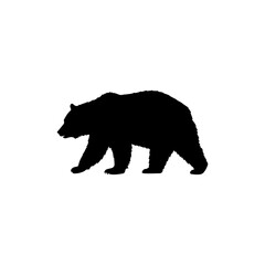 Fototapeta premium African black bear silhouette vector illustration on white background