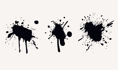 Fototapeta premium Minimalist Ink Splatter Vector Set for Creative Designs and Artistic Projects