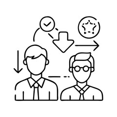 mentor icon, mentor line art - simple line art of mentor, perfect for mentor logos and icons