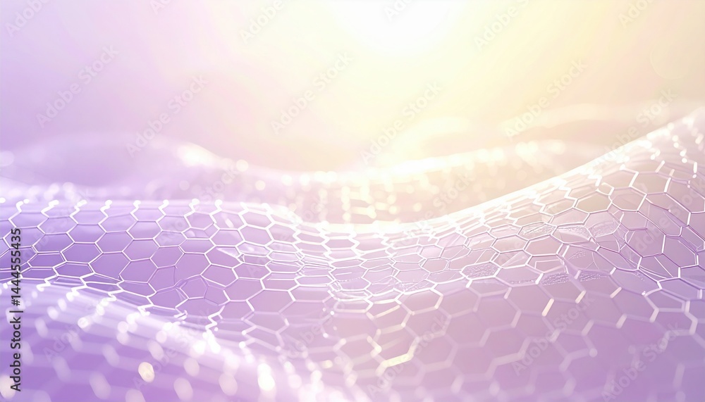 Poster exploring abstract technology patterns digital environment 3d visualization soft light futuristic co