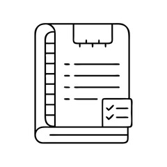order book icon, order book line art - simple line art of order book, perfect for order book logos and icons