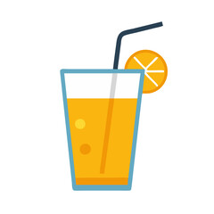  Delicious Orange Juice with Straw for Quenching Thirst