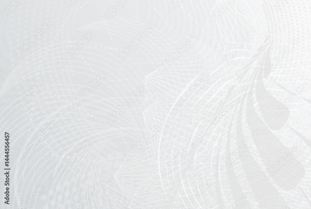 Aufkleber elegant minimal wireframe structure in white for business and technology use