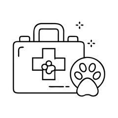 pet emergency icon, pet emergency line art - simple line art of pet emergency, perfect for pet emergency logos and icons