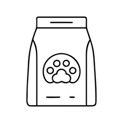 pet food bag icon, pet food bag line art - simple line art of pet food bag, perfect for pet food bag logos and icons