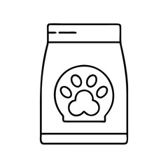 pet food bag icon, pet food bag line art - simple line art of pet food bag, perfect for pet food bag logos and icons