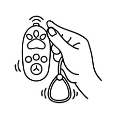 pet training clicker icon, pet training clicker line art - simple line art of pet training clicker, perfect for pet training clicker logos and icons