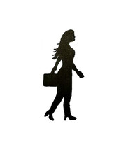 Professional teenage businesswoman illustrations image with white background