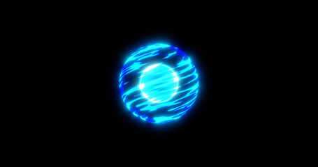 Cartoon Anime Style Blue Energy or Magic Ball
