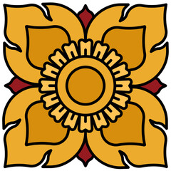 Thai flower shape pattern