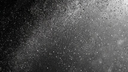 Obraz premium Black and White Abstract Dust Particles in Space