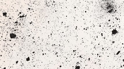 Obraz premium Black Ink Splatter on White Background Creating Abstract Pattern