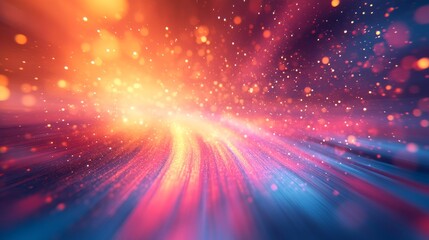 Dynamic abstract background with vibrant colors and light streaks.
