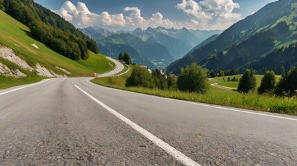 Fototapeta premium mountain road in the alps