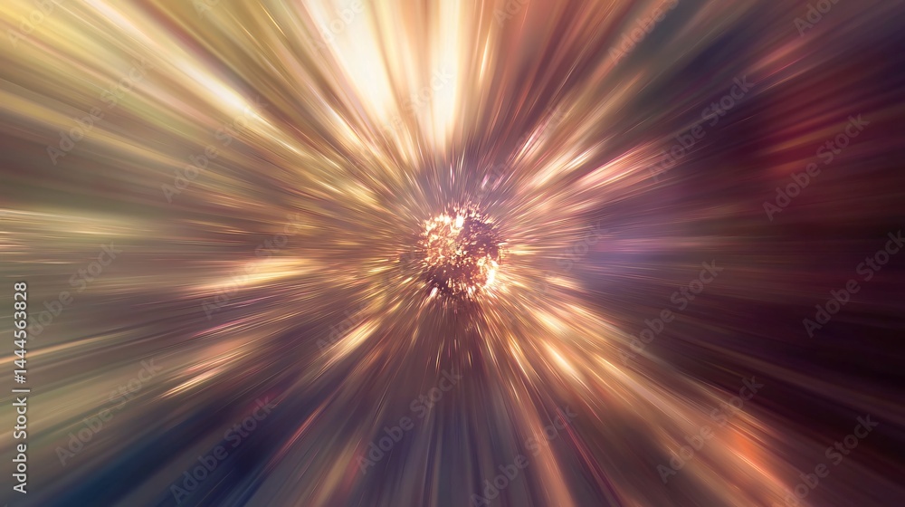 Poster explosive colorful light burst creating a dazzling and surreal visual experience with intense harsh 