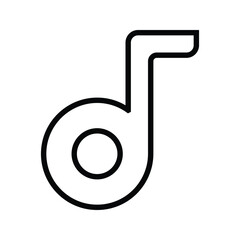 music note icon. Line music keys and glyphs. music notes. simple style