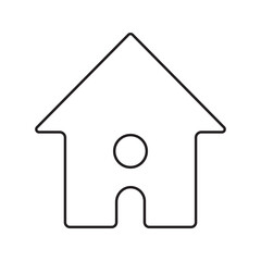 The homepage icon is set. Home page icon. Simple house symbol. Building icon. Vector illustration.