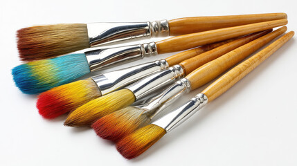 Fototapeta premium Assortment of colorful paintbrushes