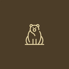 Bear logo silhouette in simple, clean line art style.