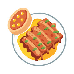  Illustration of Pork Ribs with Chipotle