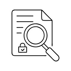 search icon, search line art - simple line art of search, perfect for search logos and icons