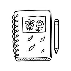 sketchbook icon, sketchbook line art - simple line art of sketchbook, perfect for sketchbook logos and icons