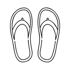 slippers icon, slippers line art - simple line art of slippers, perfect for slippers logos and icons
