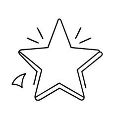 Obraz premium star icon, star line art - simple line art of star, perfect for star logos and icons