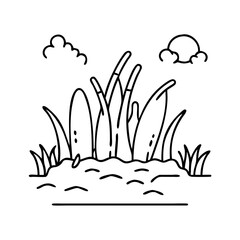 swamp icon, swamp line art - simple line art of swamp, perfect for swamp logos and icons