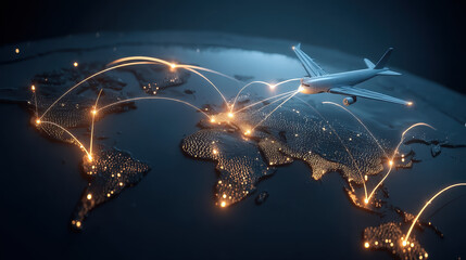 Global Air Travel Network Visualization