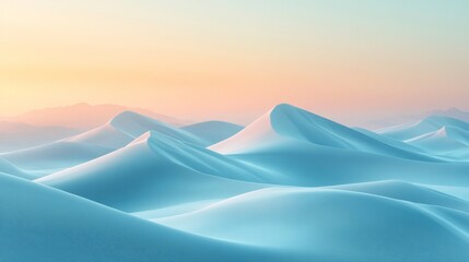 Pastel desert landscape with soft light.