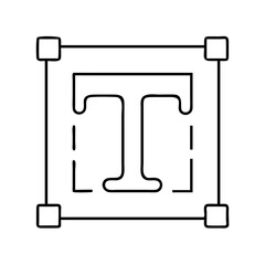 typography icon, typography line art - simple line art of typography, perfect for typography logos and icons