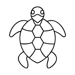 turtle icon, turtle line art - simple line art of turtle, perfect for turtle logos and icons